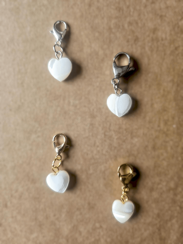 Marqueur de maille coeur de nacre